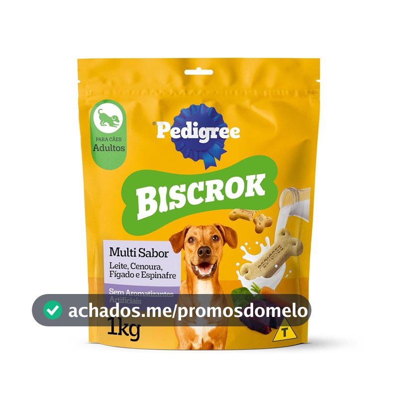 Biscoito Pedigree Biscrok Para Cães Adultos Multi, 1 kg