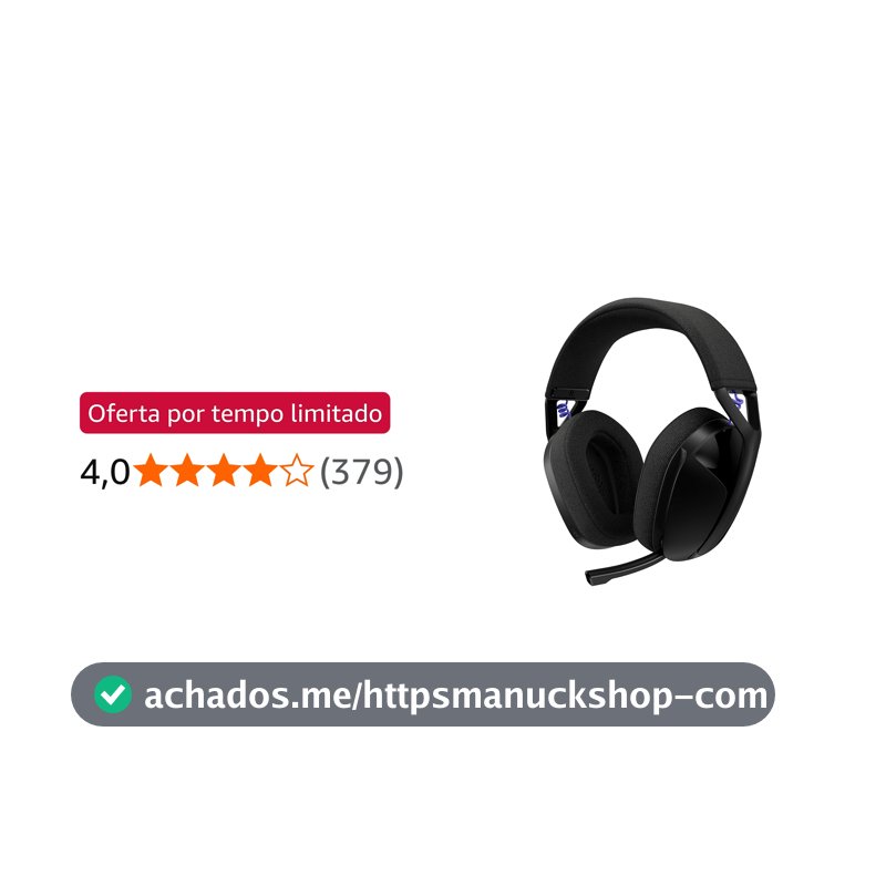 Logitech Headset Gamer Sem Fio G321 Preto Lightspeed Bluetooth Microfone Boom 16kHz Bateria 20H Compatível c/ PC PS4 PS5 Nintendo Switch e Smartphone