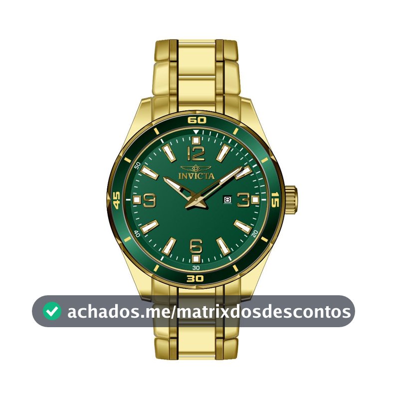 Invicta Relógio Masculino Pro Diver 44 mm Aço Inoxidável Quartzo, Dourado (Modelo: 46675), Dourado, Tendência