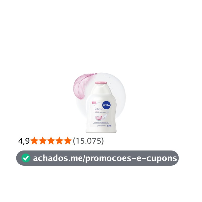 NIVEA Sabonete Líquido Íntimo Suave 250ml, Limpeza Delicada, Mantém pH Natural, Extrato de Camomila, Cuidado Calmante, Uso Diário