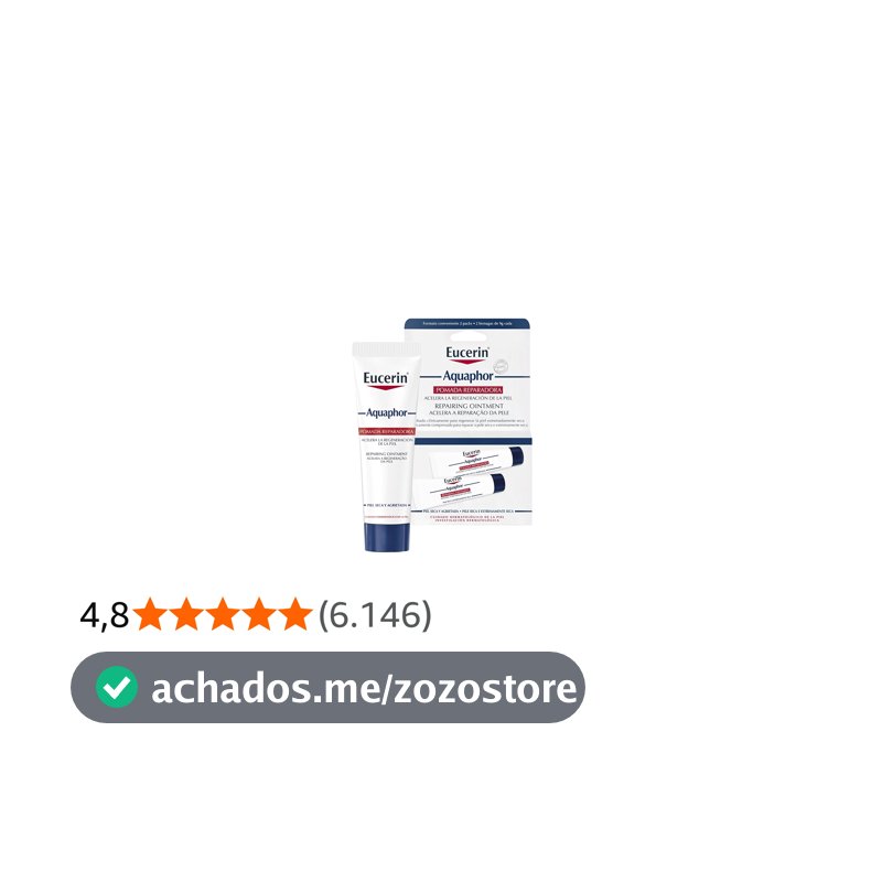 EUCERIN Pomada Reparadora Aquaphor Duopack 10ml, Hidratação Intensiva, Hidratante Labial