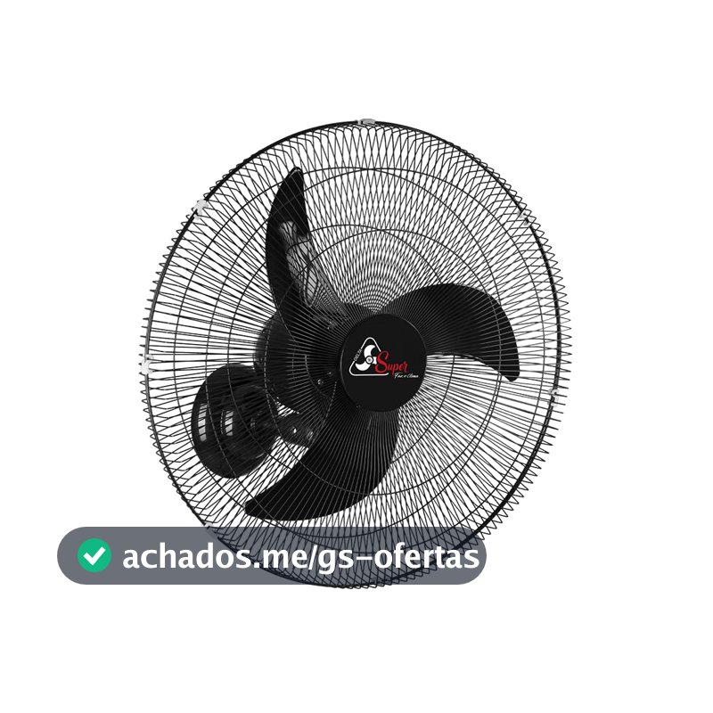 Venti-Delta Oscilante Parede Super 65 cm, Bivolt 160 Fios, 756332, 230 W, Preto