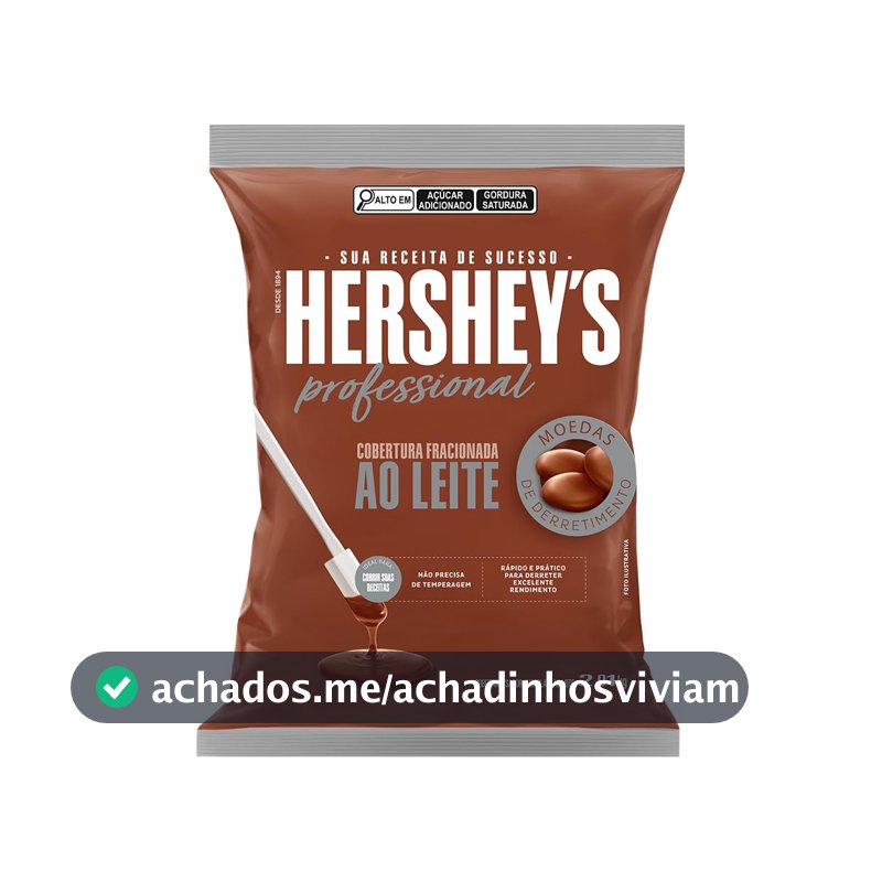 Cobertura Fracionada de Chocolate ao Leite Hershey’s, 2,01kg