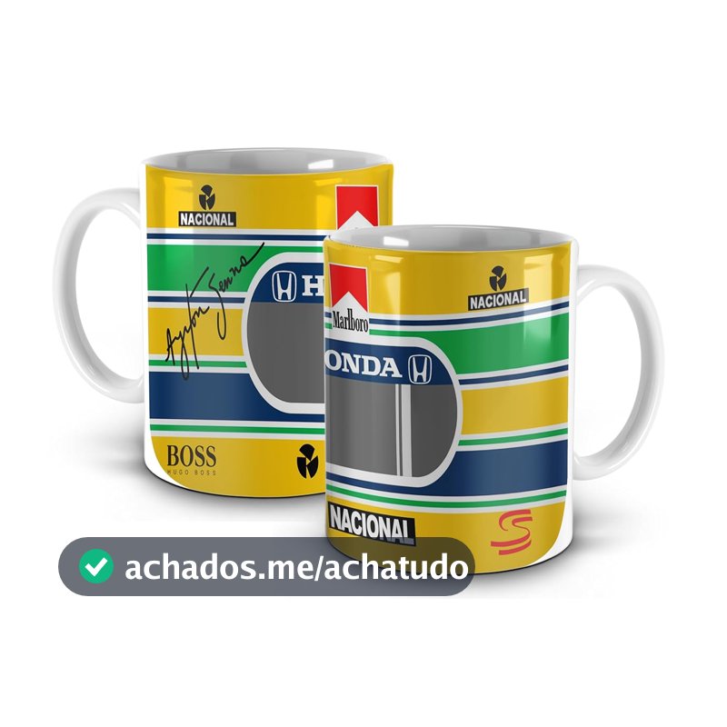 Caneca Ayrton Senna Fórmula 1 F1 Corrida - Mega Oferta!!!