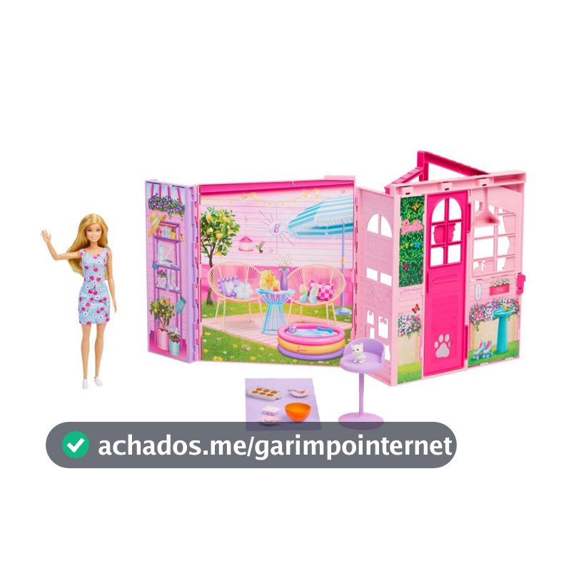 Barbie Conjunto de Brinquedo Casa Glam com Boneca