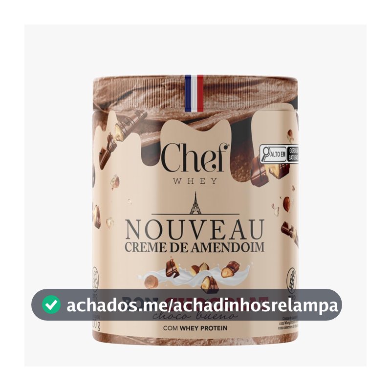 Creme de Amendoim Premium + Whey Protein 600g - Chef Whey (600g, Choco Bueno)