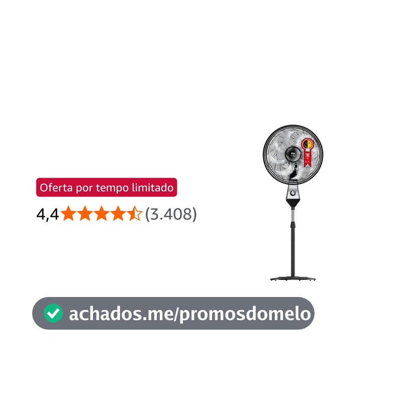 WAP Ventilador de Coluna 50cm FLOW TURBO, com Tecnologia Silenciosa e Econômica, 8 Pás e 3 Velocidades, 180W 220V