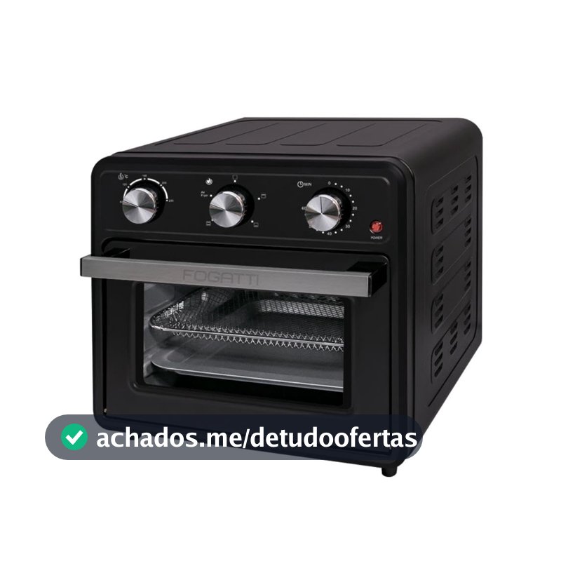 FORNO ELETRICO FOGATTI AIR FRYER 22L PRETO - 127V