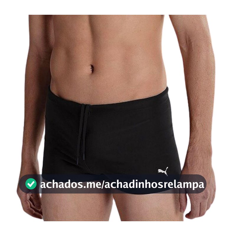 Sunga Boxer Masculina Puma UV50+ Lycra Xtra® Life Moda Praia Natação Psicina Verão