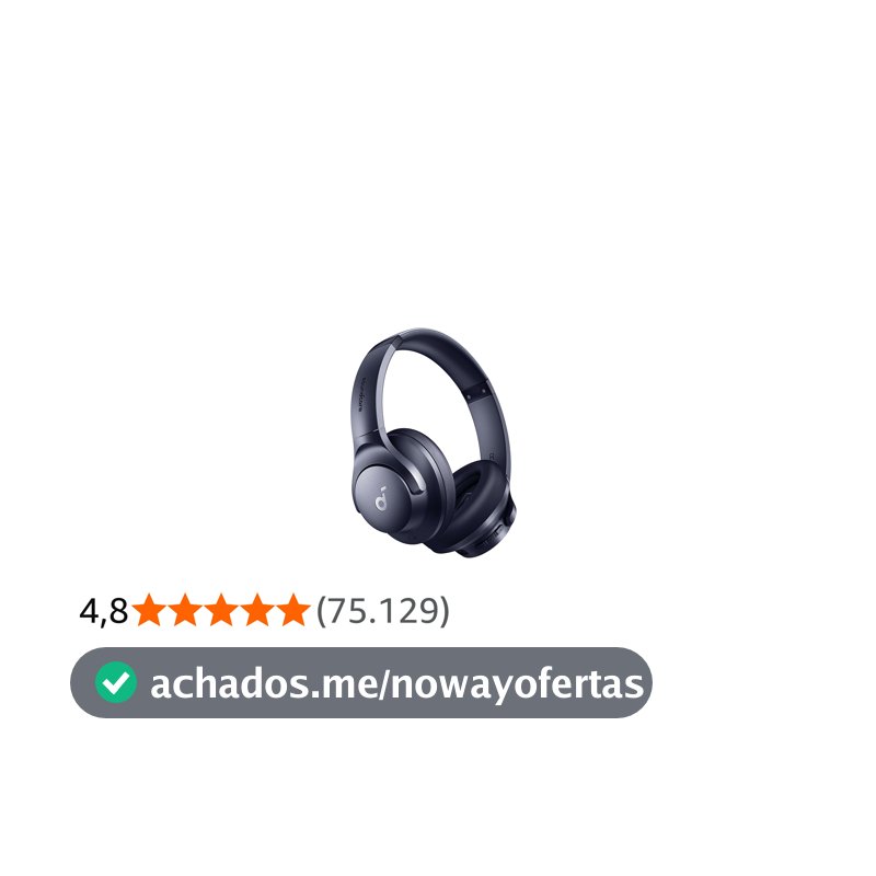 soundcore Q20i da Anker, Fone de Ouvido Bluetooth ANC Híbrido Ativo, 60H
