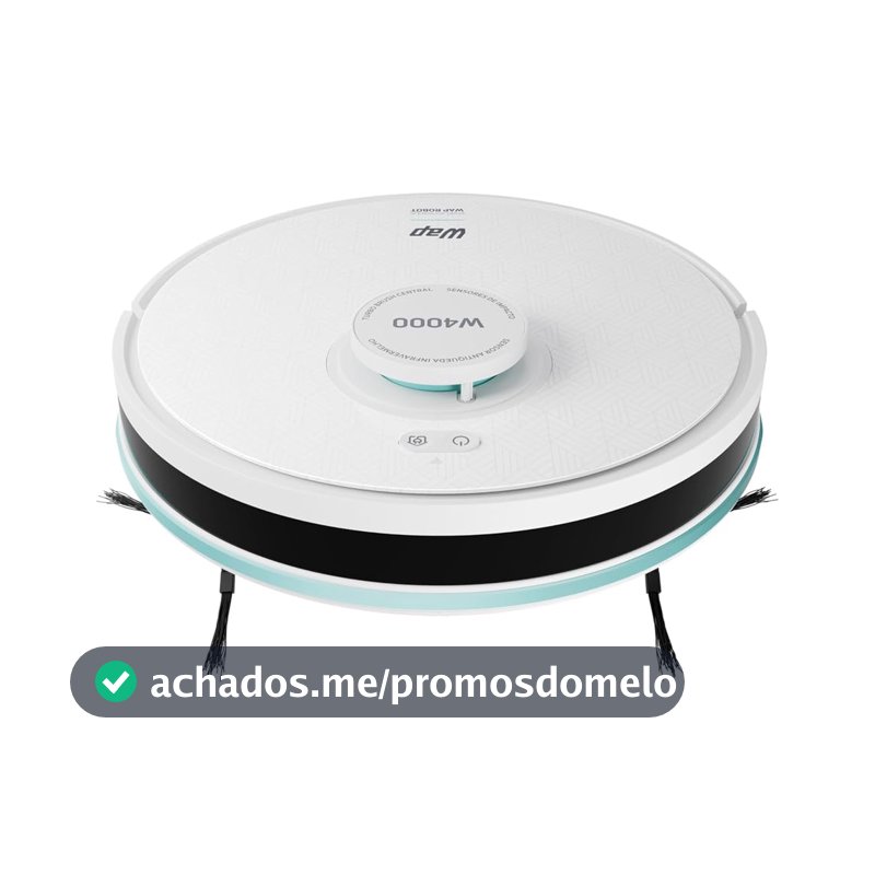 WAP Robô Aspirador W4000 3 em 1 com Mapeamento, MOP e Aplicativo 127V