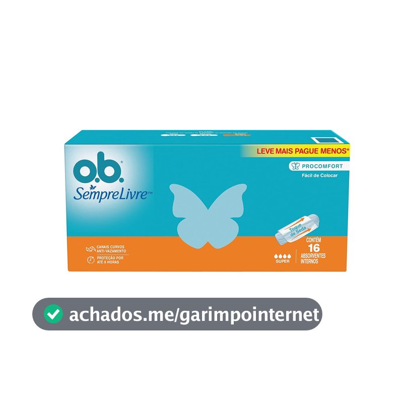 Absorvente Interno O.B., Fluxo Super, 16 Unidades