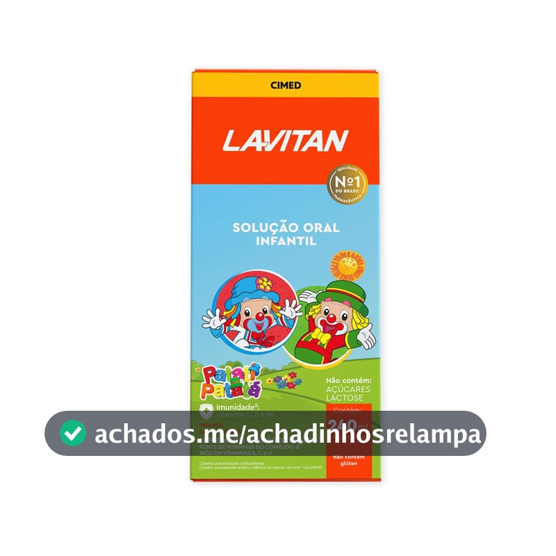 Vitamina Infantil Solução Oral Lavitan, Sabor Laranja, 240ml