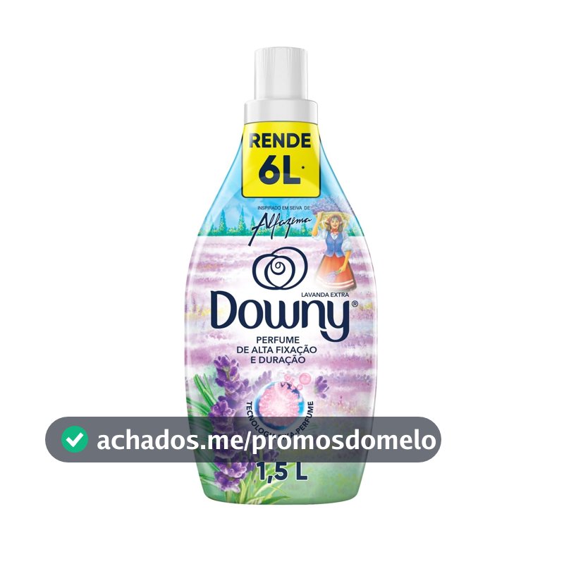 Amaciante de Roupa Concentrado Downy, Seiva de Alfazema, 1,5L
