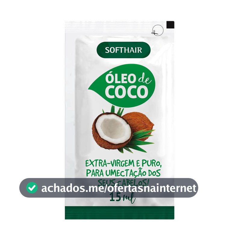 Óleo de Coco Extra Vigem (Sache) Softhair - 15ml, Soft Hair
