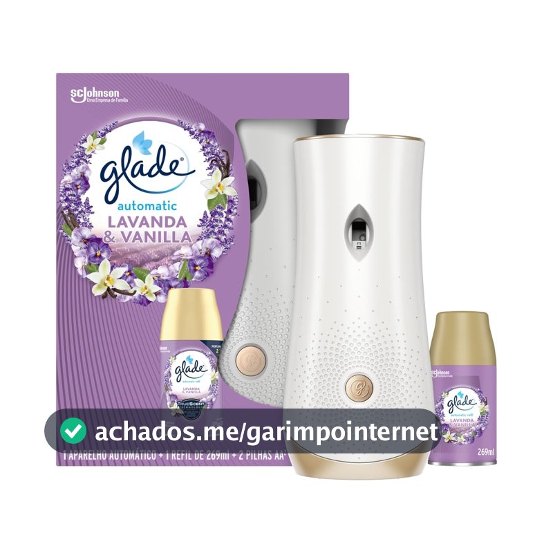 Glade Aromatizador Automático Lavanda e Baunilha, Aparelho e Refil 260ml