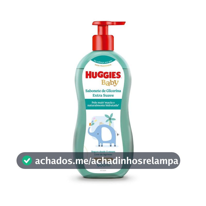 Sabonete Líquido de Glicerina Huggies Extra Suave 600 ml