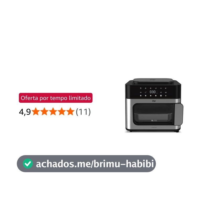 WAP Air Fryer Oven Multi Comb Digital 16L WAFC16 127V