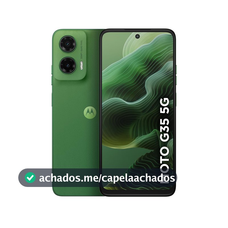 Smartphone Motorola Moto g35 5G - 128GB 4GB RAM+8GB Ram Boost e Camera 50MP com AI NFC Tela 6.7" com Superbrilho - Verde