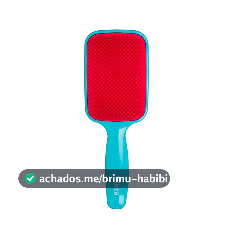 Ricca Escova Raquete Flex Blue, Desembaraça sem quebrar, para todos os tipos de cabelo, 1 unidade