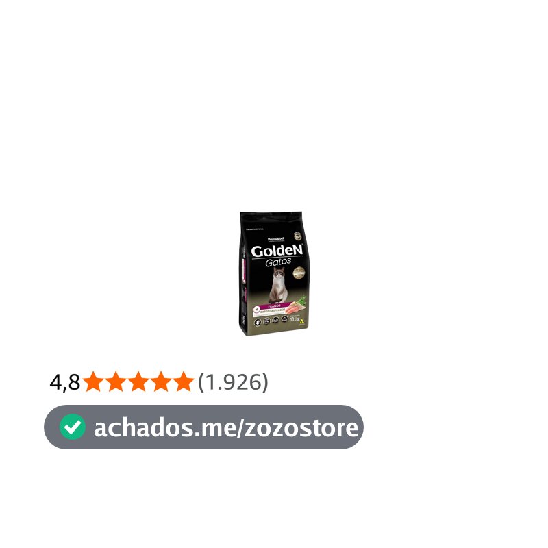 Premier Pet Ração Golden Para Gatos Adultos Castrados - 10 1Kg - Sabor Frango