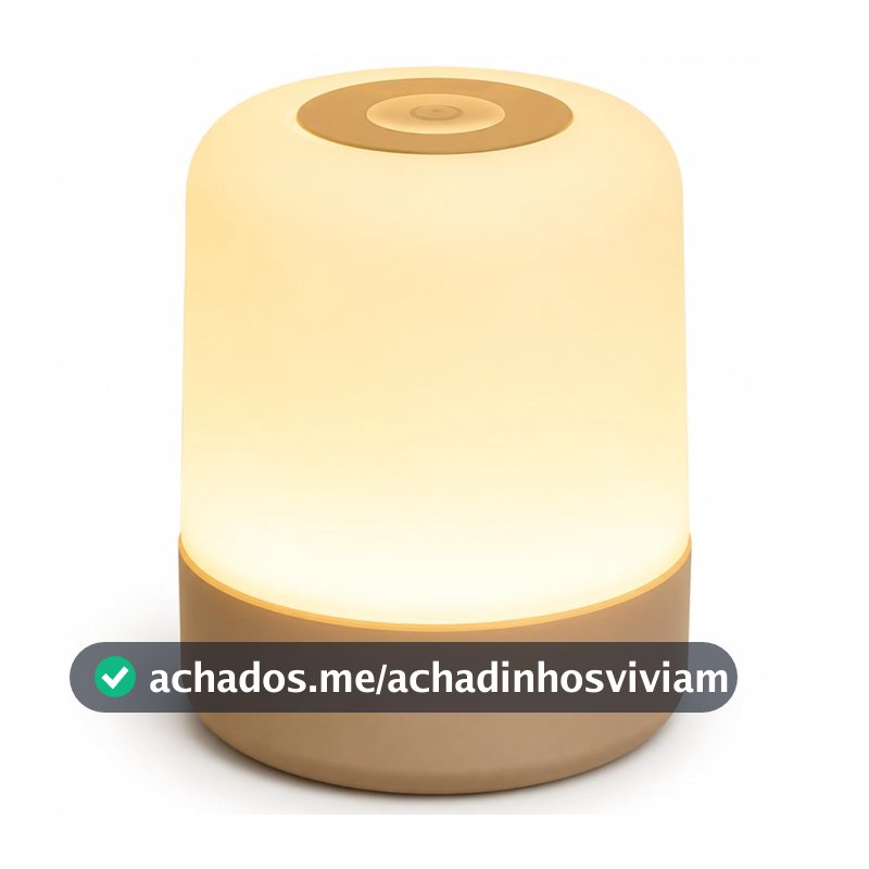 Luminária de Mesa LED Premium Touch Recarregável USB, 3 Modos de Iluminação, Abajur Sem Fio para Cabeceira, Quarto, Escritório, Leitura e Estudos