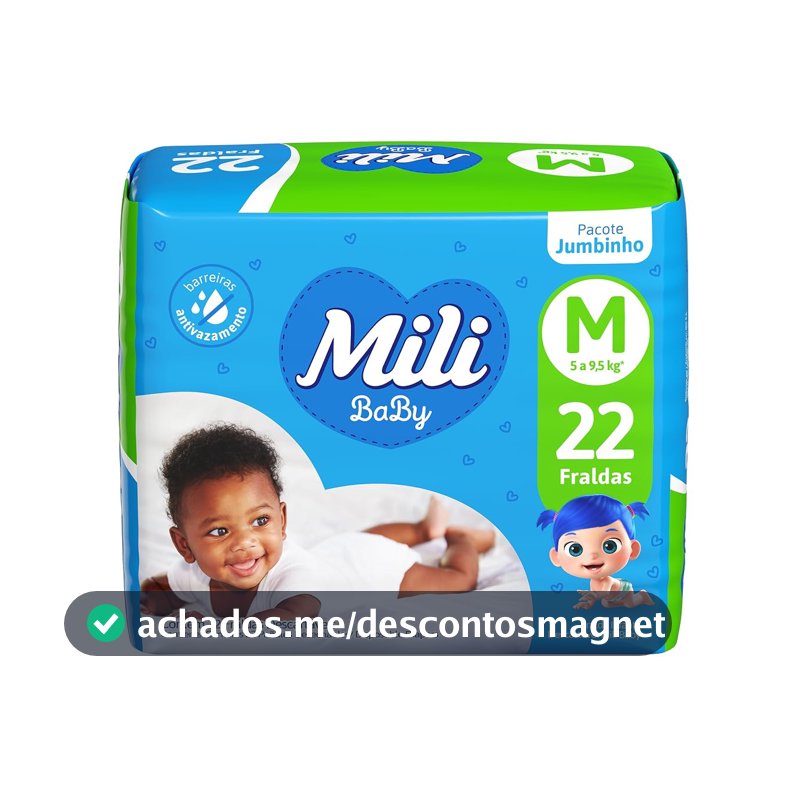 Mili Fralda Ultra Seca Jumbinho M 1X22
