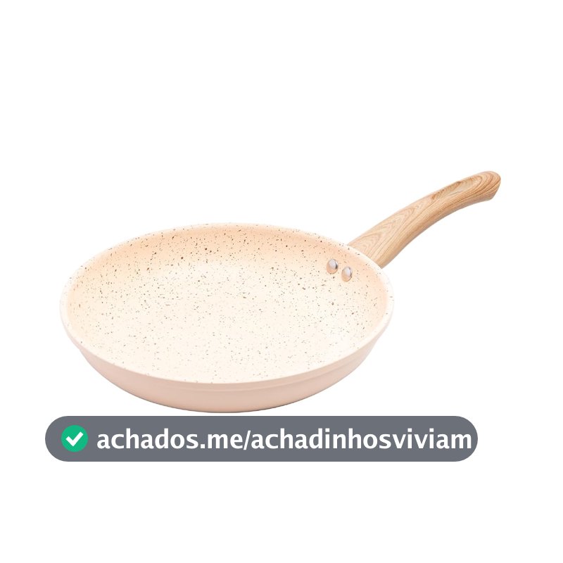 LYOR - Frigideira de Indução em Alumínio com Revestimento Cerâmico Granilite Bege 24cm