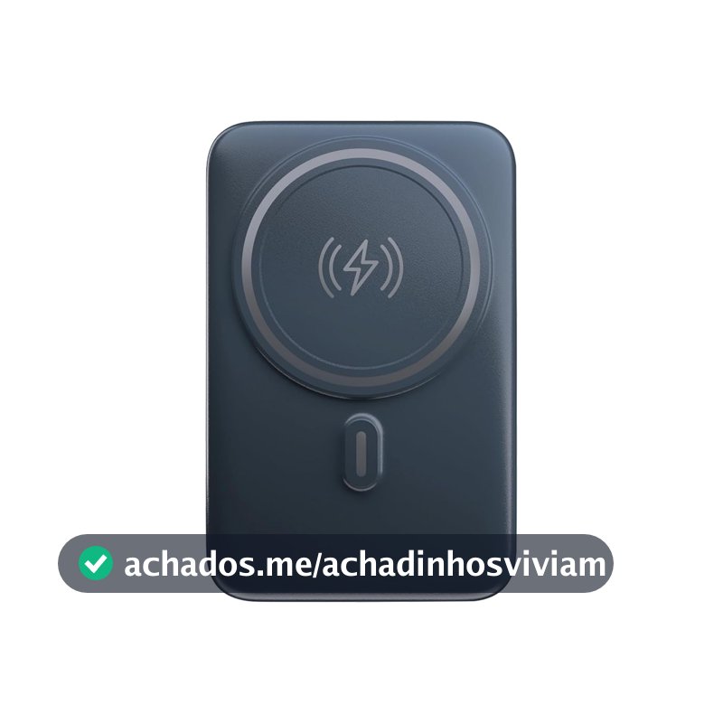 Geonav Power Bank, Carregador Portátil Universal por Indução 10.000mAh, Carregamento rápido, Suporte Dobrável, Compatível com MagSafe®, PB10MAGSG, Cinza