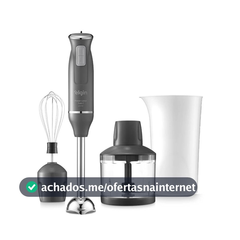 Mixer Power Inox 3 em 1 600W Elgin Lunar 110V - Mixer, triturador e batedor