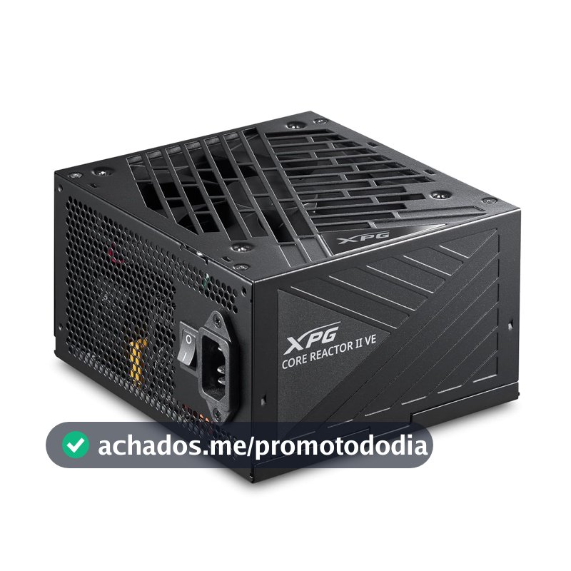 Fonte XPG Core Reactor II VE 850W Fonte de Alimentação ATX – Certificação Gold 80 PLUS e Cybenetics, totalmente modular, compatível com ATX 3.1/PCIe 5.1, conector 12V-2x6 dedicado para GPUs RTX série
