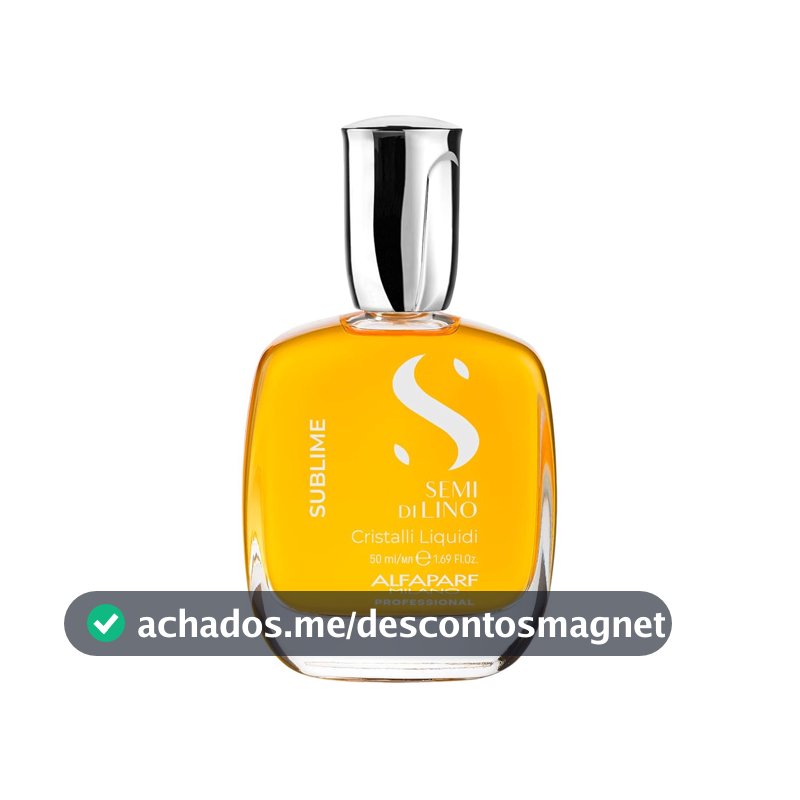 Alfaparf Milano Semi di Lino Sublime Cristalli Liquidi Óleo Capilar com Proteção Térmica - Tratamento de Sérum de Alisamento Finalizador Superior - Brilho Brilhante - Fórmula Vegana 50ml