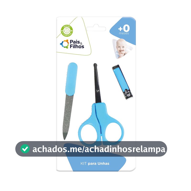 Kit Infantil para Unhas Pais e Filhos, Azul