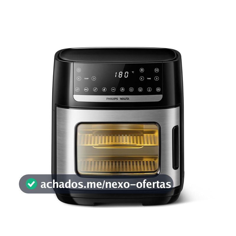 Philips Walita Fritadeira Airfryer Forno 12 Litros, Preta, 110V