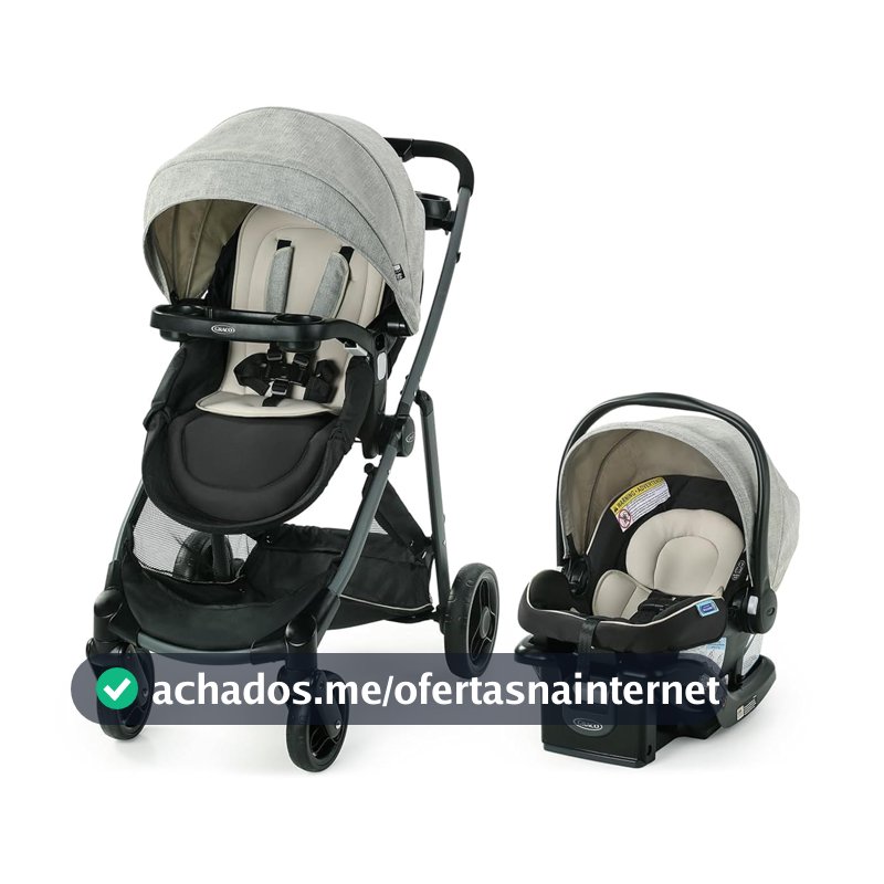Graco Carrinho de Bebê Passeio Com Bebê conforto Travel System Modes Element Bege