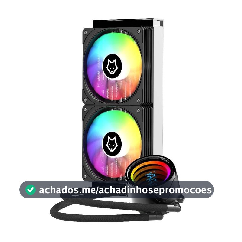 Water Cooler Husky Glacier, Iluminação ARGB, 240mm, AMD e Intel, Preto - HWT600PT