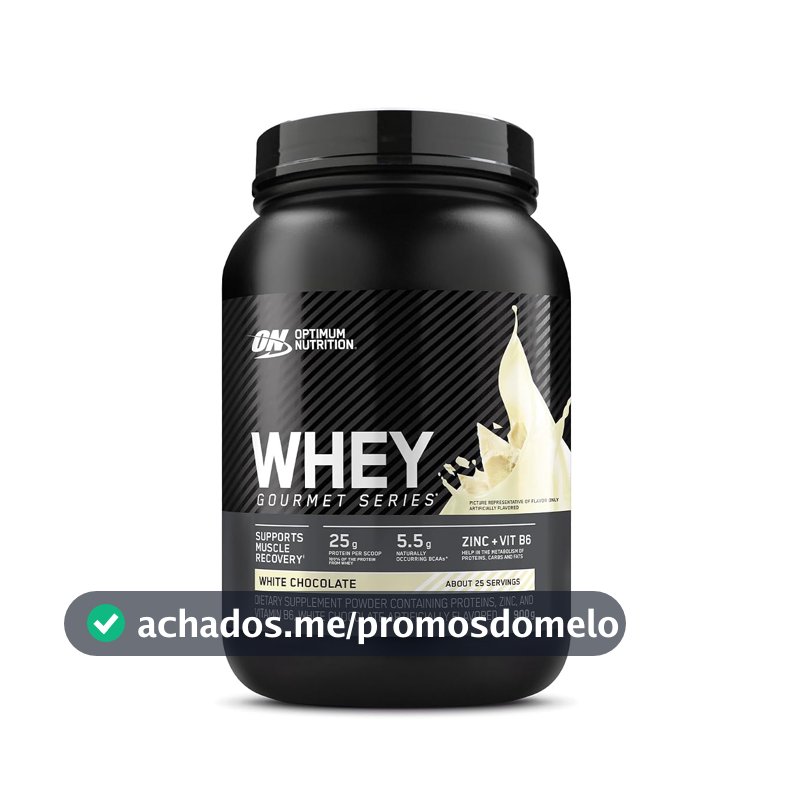 Optimum Nutrition Whey Gourmet 900g White Chocolate Suplemento Alimentar Esportivo