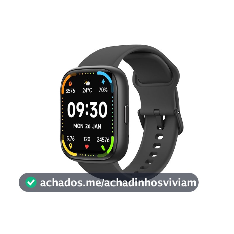 Bettdow SmartWatch, relogio smartwatch com Ecrã tátil e Alexa, à prova d'água IP68, relogio feminino e masculino, com 100+ modo esportivo e recebimento de notificações(preto)