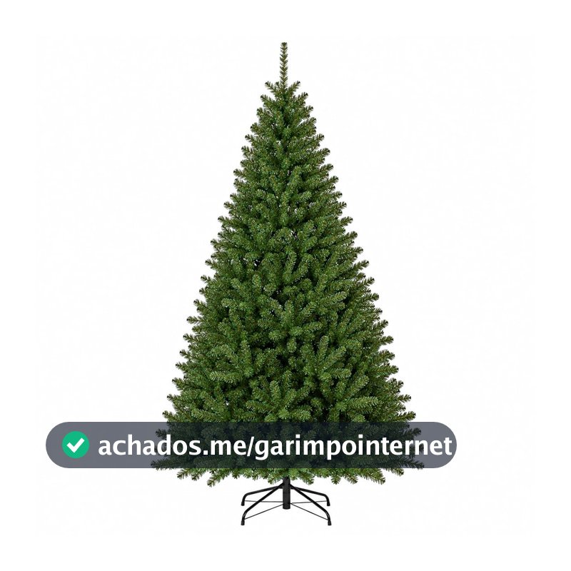 Árvore de Natal 1,80cm Pinheiro Verde Luxo 800 Galhos Cheia Pé de Ferro