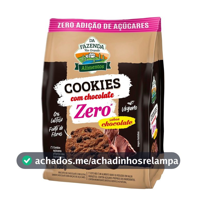 Cookie de Chocolate Biosoft, 100g, Pack com 20 Unidades
