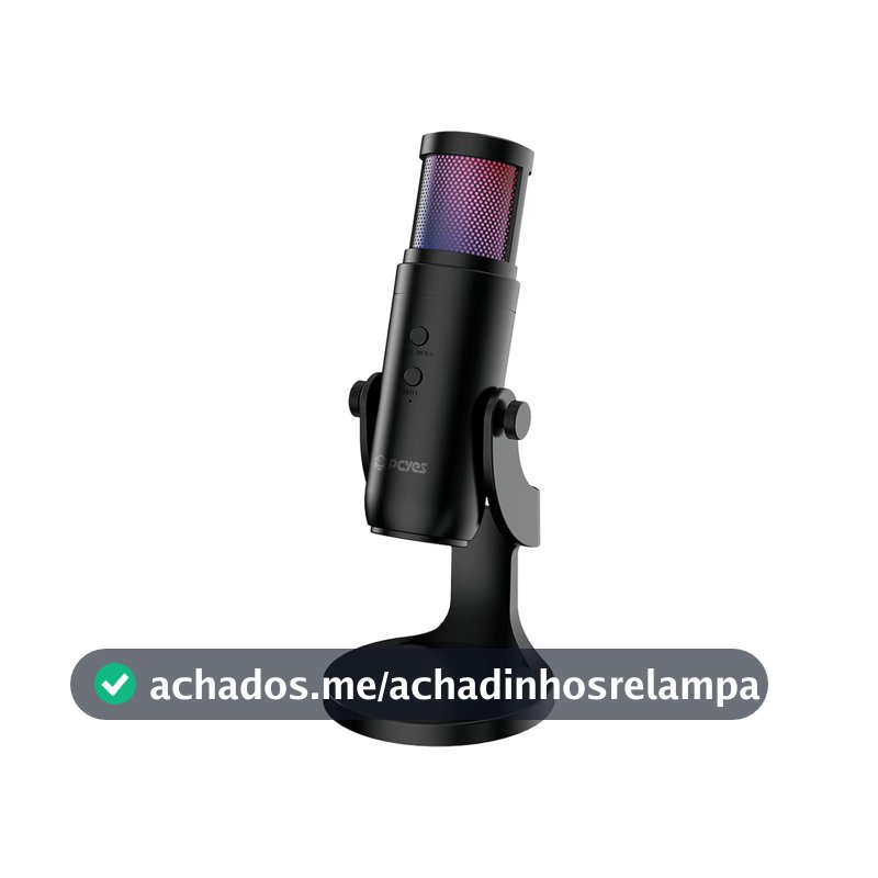 PCYES Microfone Gamer Condensador Hylia RGB USB - Mghyrgb