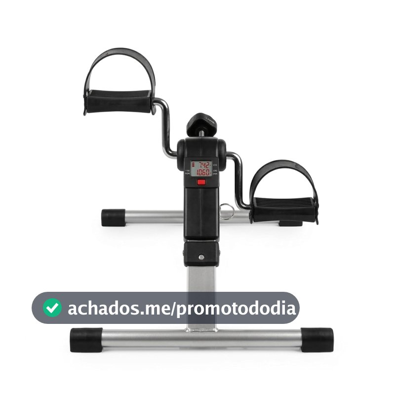 Mini Bike Ergométrica Portátil com Monitor Digital, Pedal Exercitador para Pernas e Braços, Resistência Ajustável, Compacta para Casa e Escritório