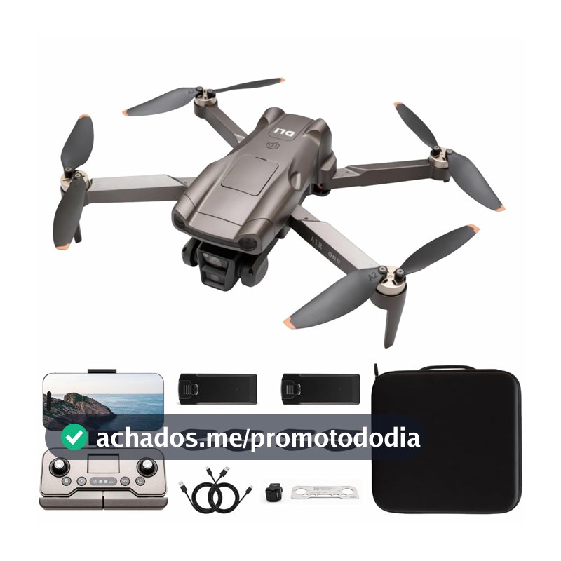 Drone GPS DLI com Câmera 4K para Adultos, FPV de Motor Sem Escova com Retorno Automático, Seguir-Me, Voo por Toque e Voo em Círculo, Abaixo de 249g, 50 Min de Voo, Dobrável para Adultos e Iniciantes (Kit de duas baterias)