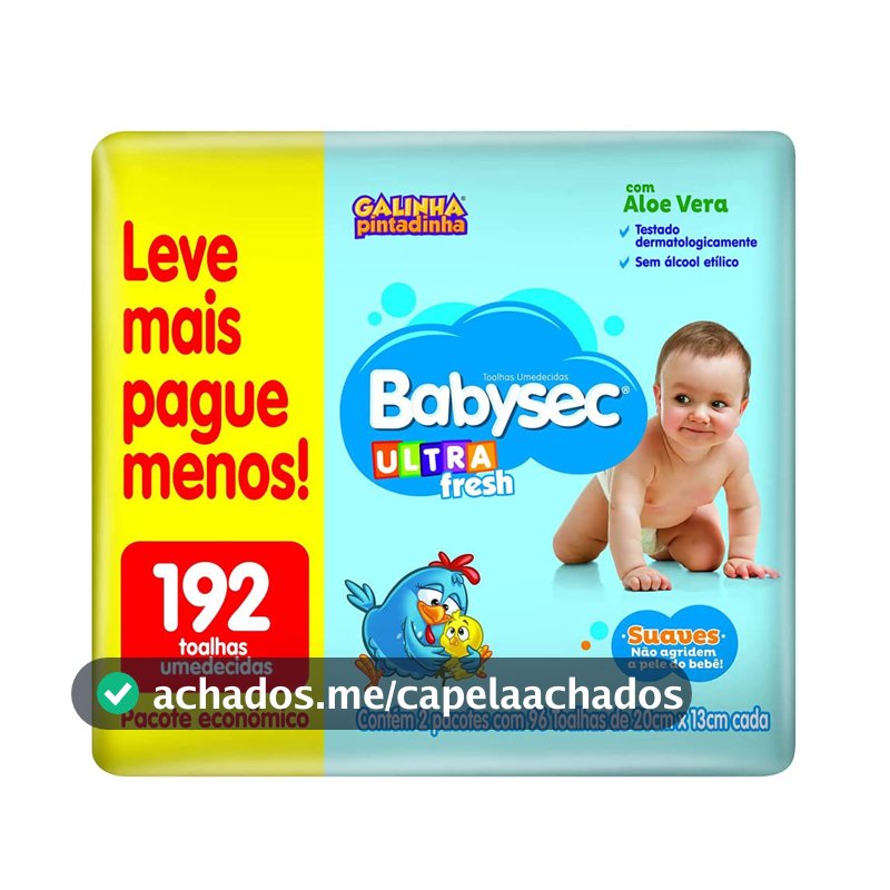 Lenço Umedecido Babysec Pacote Economico 192 folhas