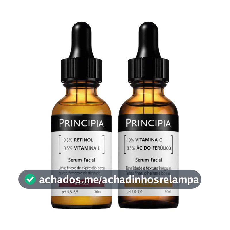 Principia Kit Antissinais Dia e Noite c/Vitamina VC-10 + Sérum Retinol Rn-0,3