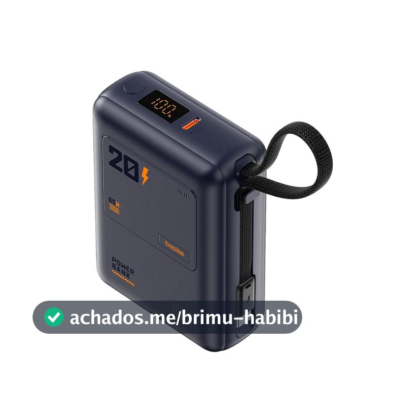Basike Carregador Portátil 65W, Power Bank 20000mAh Power Delivery(Azul)