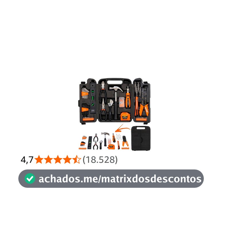 Sparta Maleta de ferramentas kit com 129 peças