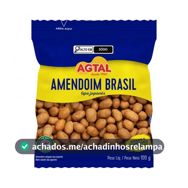 Agtal Amendoim Brasil Tipo Japonês Torrado Crocante 100g – 1 Unidade