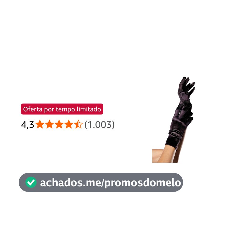 Leg Avenue Luvas femininas de cetim na altura do pulso