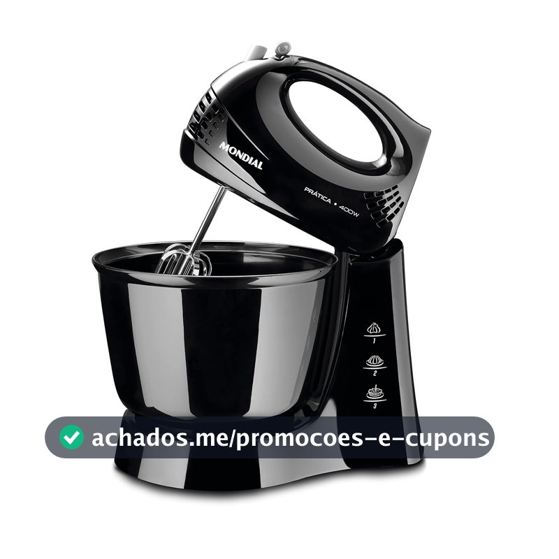 MONDIAL Batedeira Prática, Preto, 400W, 110V - B-44-B